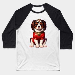 Cocker Spaniel in Red Rock Star Leather Jacket Baseball T-Shirt